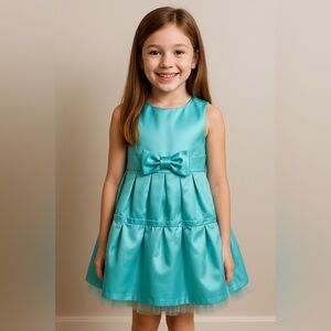 Janie & Jack Aqua Party Dress – Size 2T